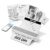 HPRT Inkless Portable Printer Wireless for Travel,Thermal Printer Supports 8.5″ x 11″ US Letter&A4&A5,Compatible with iOS,Android, Laptop, MT610,203 DPI,Grey