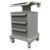 HQHAOTWU 3 Drawers Grey Mobile Trolley Cart with 66.14 lb Load Capacity