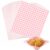 Hslife Pink & White Checkered Dry Waxed Deli Paper, 7x7in, 100 Sheets