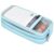 Hsmihair Grid Mesh Pencil Case, Large Compartment Pen Pouch with Zipper, Clear Portable Multifunction Pen Bag for School, Office, Girls Boys Teen, Transparent Makeup Travel Organizer (Blue)