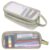 Hsmihair Large Grid Mesh Pencil Case, 2 Compartment Pen Pouch with Zipper, Clear Handheld Multifunction Pen Bag for School, Office, Teen Girls Boys, Travel Organizer Transparent Makeup