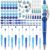 HUAAPLEVLA 12pcs DIY Beadable Pens Bulk Pens for Beads Beaded Pen Kit for Students Teacher Office Supplies DIY Making Gifts(Blue)
