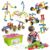 Huaker Stem Building Toys for 3 4 5 6 7 8 Year Old Boys Girls Kids,180 Pieces Building Blocks Educational Learning Toys with Large Storage Box,Ideal Christmas Birthday Gifts