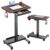 HUANUO 28″ Mobile Standing Desk with Drawer and Charging Station