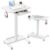 HUANUO 28″ Mobile Standing Desk with Drawer and Charging Station