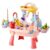HUASHILUO 2027 Upgraded 4-in-1 Water Table for Toddlers 2-3, Kids Sensory Table with Electric Water Pump & Faucet, Kitchen Play Sink Toys with Food Accessories, Fishing Toy (NEW Pink)