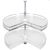 Hubxinly 2 Tier Kidney Corner Lazy Susan Adjustable Height