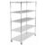 Hubxinly 5-Tier Metal Shelving with Wheels 60x24x79in, 331 lbs per Shelf
