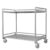 Hubxinly Trolley Serving Cart 2 Shelf Rolling 660lbs with Handle