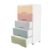 HUIABI 5-Tier Plastic Drawers Dresser with Lock, Macaron Color