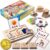 Hulats Wooden CVC Word Builder: Montessori Kindergarten Phonics Game 3-5