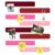 HULAVO 8Pcs Rectangle Felt Cork Board Bar Strips with 35 Pushpins, Self-Adhesive Bulletin Board Strips for Office School Home Wall Decor Stickers Memos Schedules Photos Display -Gradual Red