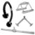 HulkFit Cable Machine Attachment Set,Row Handles, Tricep Rope, Straight Bar, V Bar, LAT Pulldown Bar,Cable Attachments for Gym, Home Gym Pulley System Accessories
