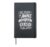 Humorous Quote about Being Awake and Unready Hardcover Journal, Black