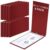 Humyoun 8 Pcs 3 Inch 3 Ring Binders Rings Heavy Duty View D Ring Binders Economy Holds 11″ x 17″ Paper for Artwork Blueprints, Office, Home, Work Places(Red)