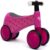 Hurtle Toddler Balance Bike, Baby Ride-On Toy for Ages 1–3, Pedal-Free Baby Balance Trainer with Light-Up Handlebars, Stable Riding Toys for Toddlers 1–3, Develops Steering & Control, Pink