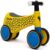 Hurtle Toddler Balance Bike, Baby Ride-On Toy for Ages 1–3, Pedal-Free Baby Balance Trainer with Light-Up Handlebars, Stable Riding Toys for Toddlers 1–3, Develops Steering & Control, Yellow