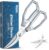 Huusk Silver Multi-Purpose Seafood Scissors – Oversized Handles