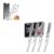 Huusk Steak Knives Set of 4, Serrated Stainless Steel Dinner Knife 4.5 Inchand Huusk Poultry Shears Heavy Duty