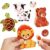 HUZU Animal Snap Wooden Building Blocks – Fun & Educational Puzzle Toy for Kids Aged 3-8, Features Cow, Bear, Lion and Turtle, Matching Game with Interchangeable Animal Faces & Emotions