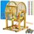 HVDI 12″ Bingo Game Set, 10 Reusable Bingo Cards with Sliding Windows Bingo Sets, High-Definition Printed Bingo Balls with Cage & Storage Bag for Adults Large Group Family Parties Game Night