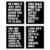 Hxlac Funny Classroom Wall Art Prints Set of 4, Middle High School Posters Wall Decor, Black and White Middle Classroom Decor, Funny Reading Room Wall Decor, 8×10 Inch Unframed