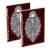 HXshaoye notebook wide Red Skull Cross Y2k Goth 2 pack