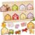 HYAKDIS Large Farm Animal Matching Barn Puzzle, 8 Pcs Wooden Peg Puzzles for Toddlers Baby 18+ Months, Animal Knob Puzzles for Shape Sorter & Color Match