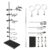 HYDDNice Laboratory Stands Support Laboratory Grade Metalware Set Lab Clamp Flask Clamp Condenser C