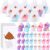 HyDren 12 Sets Funny Poo Gifts Mini Poop Stress Balls with Support Cards Bags Poo Party Favors Positive Toilet Gag Gifts for Employee Coworkers Friends Office