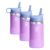 Hydro Flask Kids Water Bottle for School – Stainless Steel and Insulated with Straw Cap – 12 Oz in Anemone Purple (Pack of 3)