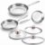 Hylinx Titanium Pans for Cooking 8/10/12 Inch Non-Stick Frying Pans Set with Lid Hammered Titanium Pro Pan PFAS/PFOA/PTFE Free Cookware Dishwasher&Oven Safe Kitchen Induction Compatible