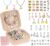 Hysagtek Charm Bracelet Making Kit – 66 Pcs DIY Jewelry Making Kit Bracelet Making Kit Beads Necklace Crafts for Teen Girls with Portable Bracelet Organizer Box, Rainbow
