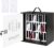 HZE Cell Phone Holder Classroom, 31 Slots, Wooden, Cell Phone Lock Box Pocket Chart with Handle and Security Lock for Storage and Organizer for Teacher, School (Black)