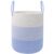 HZFTJOY 55L Large Woven Laundry Basket Hamper With Handles – Blue