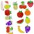 hzzsbu 500 Pcs Holographic Fruits Stickers, Waterproof Summer Fruits Decals Self-Adhesive Sticker for Bottle Scrapbook Journal Envelope Decorations