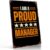 I Am A Proud Manager Metal Sign 8×12 Inch, Funny Aluminum Wall Decor for Office Home Study Room Corporate Gifts for Boss Employee Recognition Award and Professional Workspace