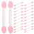 ibasenice 100pcs Double Ended Eyeshadow Sponge Applicators, Disposable Soft Eye Makeup Applicator for Nail Art, Portable Cosmetic Tools for Travel and Party