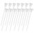 ibasenice 50pcs White Plastic Balloon Sticks with Bowknot Design, Easy to Assemble and Simple to Use Balloon Holder Sticks for Party Floor and Home Decoration