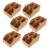 ibasenice 6pcs Cardboard Storage Bins with Stackable Paper Shelf Organizers