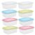 ibasenice 8pcs Rectangular Food Container, 350ml Plastic Storage Boxes with Lids, Airtight Bento Lunch Boxes, Stackable Organizers for Lunch, Meal Prep, and Leftovers