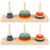 ibasenice Wooden Tower of Hanoi Puzzle 2 Pack Brain Teaser Board Game for Adults and Kids Ages 6 Intellectual Toy for Home DIY Party Play Smooth Surface 7.48 X 2.75 X 2.36 in