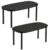 Ibyx Cabinet Organizer Set of 2 – Kitchen Pantry Organizers and Storage with Bamboo Top & Brass-Effect Metal Legs – for Kitchen Counter & Stackable Shelves for Cabinets with 22 lb Capacity – Black