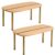 Ibyx Cabinet Organizer Set of 2 – Kitchen Pantry Organizers and Storage with Bamboo Top & Brass-Effect Metal Legs – for Kitchen Counter & Stackable Shelves for Cabinets with 22 lb Capacity – Natural