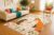 ICE ARMOR 5′ x 7′ Woodland Hedgehog Fox Rug, Cozy Pumpkin Mushroom Lantern Theme, Durable Low Profile Carpet with Grippy Back for Nursery, Reading Nook and Classroom