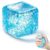 Ice Block Squishy Fidget Toy, Transparent Jelly Slow Rising Sensory Squeeze Toy, Soft Stress Relief Toy, Cute Desk Toy Gift for KidsTeens Adults,Blue-Glitter
