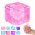 Ice Cube Squishy Fidget Toy, Slow Rise Squeeze Sensory Toy Stress Ball for Office Desk Anxiety Relief, Focus & Calm Novelty Gift for Teens- Rose Pink Glitter