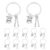IDEANATEGRATE 12pcs Mini Drum Keychains Set Metal Drum Set Gift Keyring Resistant to Fading, Multi-purpose Rock Style Accessories for Music Party Favors and Bag Charms