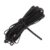 IDEANATEGRATE Braided Cord Sturdy Pu Faux Leather String Necklace Black Bracelet for Jewelry Making, Resistant to Breaking, Adjustable Length 5m for DIY Crafts and Beading Projects