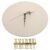 IDEANATEGRATE Clock for Easy and Accessories Roman Assemble or Numerals DIY Wooden Face Blank Round Panel with Gold Wall Office Home Decoration